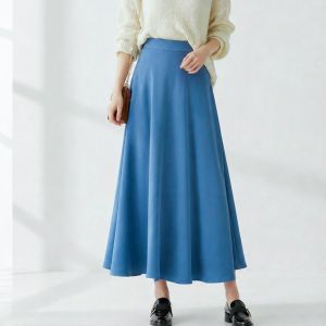 Rok Panjang wanita /Rok A-line 90cm bahan Shakila stretch import