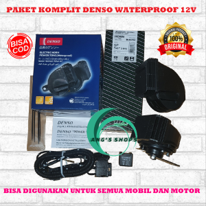 KLAKSON KEONG DENSO Waterpoof TAHAN AIR Original + KABEL RELAY SET BOSCH termurah langsung pasang PNP