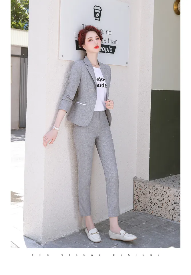 New Style Elegant Formal Office Pants Women Business Slim Trousers