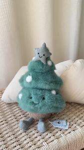 [Authentic]JELLYCAT Uk JE Spotted Christmas Tree Companion Pillow for Girls and Children Gifts