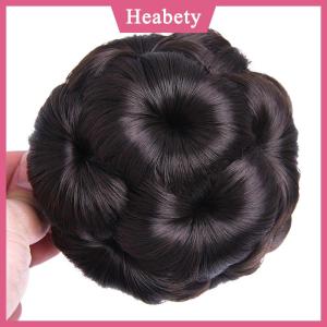 Heabety  Tổng hợp tóc Bun chín hoa nụ Tóc Giả Túi tóc clip cho phụ nữ ponytail Claw Clip sống động như thật hairpiece công cụ tạo kiểu