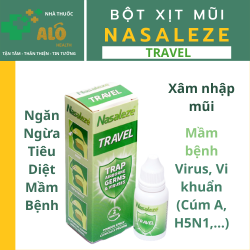 Bột Xịt Mũi NASALEZE Travel - Ngăn ngừa, tiêu diệt virus, vi khuẩn, mã ...