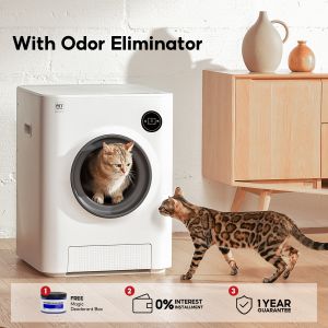 PET MARVEL Magic Cube Automatic Cat Litter Box Tandas Kucing Automatik(Self-Cleaning | App Control | Multiple Cats | Anti-splash Shovel | Appliances) 智能貓砂盆 Petmarvel
