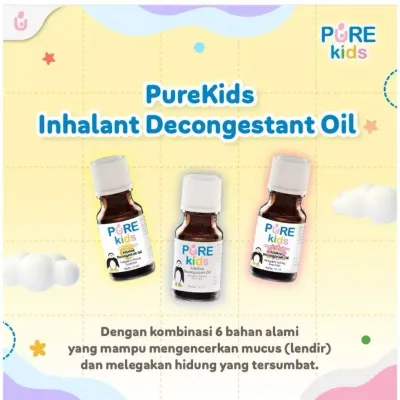 PURE BB Kids Inhalant Decogestant Oil 10ml / Minyak Aromaterapi Pelega Hidung Tersumbat