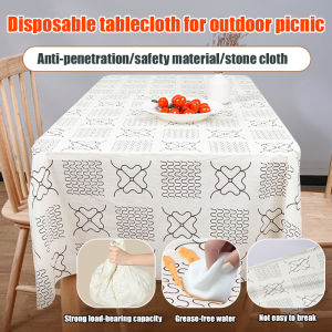 💕Outdoor Picnic Atmosphere💕 Disposable Tablecloth for Outdoor Picnics Waterproof and Oil-Proof Food-Grade Material with Large Capacity Affordable for Camping Picnics Non-Deformed and Thickened