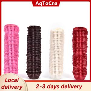 [COD] AqToCna Ship within 24 hours 500PCS Mini Chocalate Paper Liners Baking Cupcake Cases Muffin Cake Solid Color
