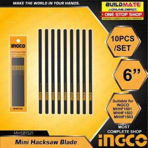 Buildmate x INGCO 10PCS/SET MINI Hacksaw Blade 6" 152mm 24T MHSB1521  IHT