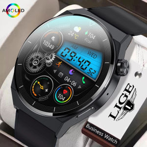LIGE Smart Watch Men GT3 Pro AMOLED 390*390 HD Screen Bluetooth Call Waterproof Smart Men Watch+Box