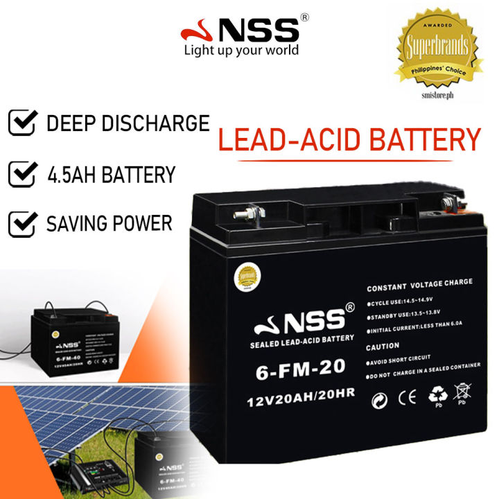 NSS Solar Battery 12v 100% Original Rechargeable Heavy Duty Battery 4 ...