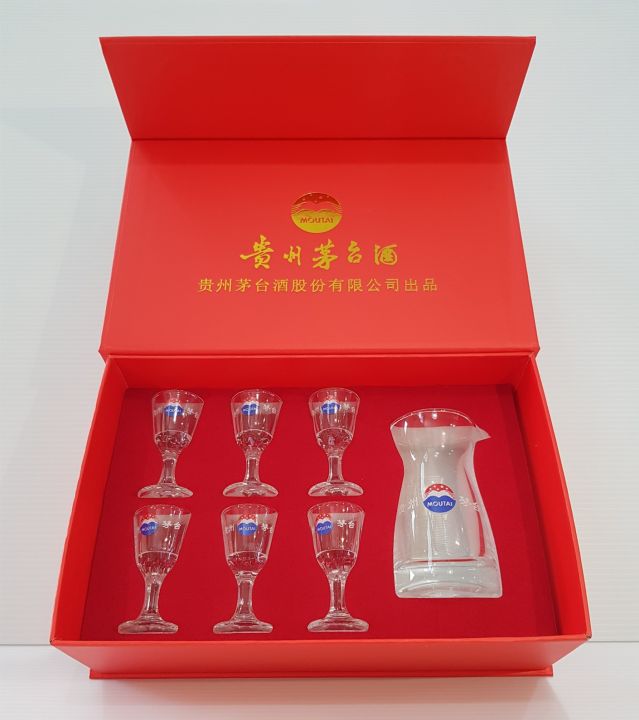 KweiChow Moutai Glassware Gift Set - READY STOCK - RED / BLUE