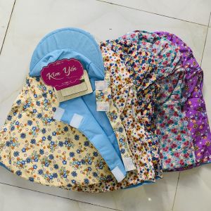 [MUA NÓN TẶNG VỚ ] Nón chống nắng vành to + VÀNH NHỎ in bông vải kate.2 lớp chống tia UV chống sạm nám tàn nhang bảo vệ da  đội được trong nón bảo hiểm  Shop Kim Yến mẹ và bé