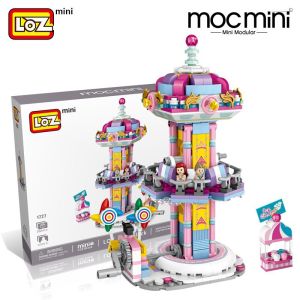 ของเล่น ตัวต่อ เลโก้ ชุด Amusement Park ม้าหมุน จำนวน 584 ชิ้น_LOZ 1727