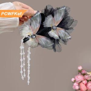 【PCWFKef】 Bướm khí chất mới phong cách Trung Quốc Hoa Tua lấy Clip cô gái thời trang cao cấp cảm giác cá mập Clip tóc móng vuốt