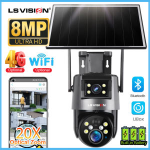 LS VISION Ubox 8MP Wifi/4G ống kính kép Năng Lượng Mặt Trời Camera CCTV 20X Zoom quang học Ip66 Không Thấm Nước PIR ngoài trời AI Humanoid Phát Hiện camera PTZ Màu Sắc nhìn trong đêm Hai-Cách Bằng Giọng Nói IP Camera An Ninh Kết Nối với Điện Thoại Di Động