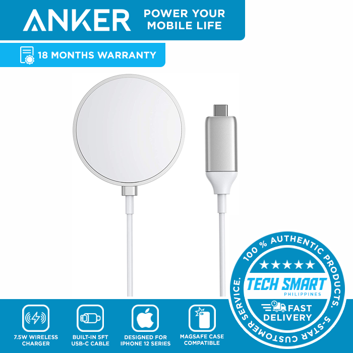 Anker PowerWave Magnetic Pad Wireless Charger with 5ft Built in