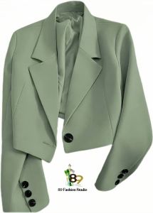 New[READY Stock) KOREAN Short Coat Blazer Suit With Button on Sleeve High-Quality OL Outwear