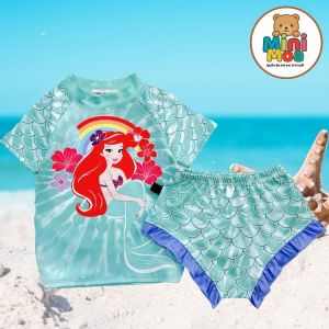 Đồ Bơi Hai Mảnh Bé Gái MINKY MOM – Thun lạnh Co Giãn 4 chiều Mặc Đi Biển TN-IN219
