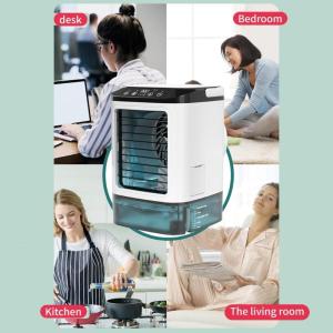 USB Powered Miniature Air Coolers With Ice Compartment 900ml Tank Quiet Operation Night Light Desktop Air Conditioner