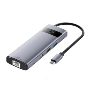 Aluminum Type C Hubs with 4K HDTV PD100W USB3.0 Fast Speed Data Transfer and Networking Port