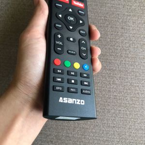 Điều khiển tivi Asanzo HC-03 có giọng nói - Remote đầu bấm tivi Asanzo dành cho smart tivi - tặng kèm pin chính hãng 100%