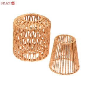 🚚【Local Express Delivery】🚚 1 Piece Vintage Hanging Lampshade Handmade Woven Lamp Shade For Living Room Bedroom Hotel Simulated Rattan Light Fixture