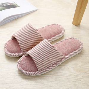 [SG INSTOCK] BUY 3 FREE 1 | Bedroom Slippers for Women and Men | Simple Stripe Open-Toe House Slippers | Anti-Slip Indoor Slippers | Home Slippers | Men Slippers | Women Slippers |Japanese Minimalist Style