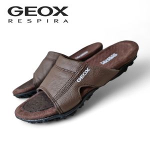 SANDAL GEOX KULIT ASLl PRIA / SANDAL SELOP COWOK / SENDAL SLIDE FLAT / SANDAL LEBARAN LAKI