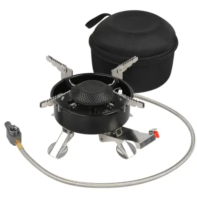 Kompor Gas Lipat Portable - Outdoor Camping Stove - Kompor Hiking dengan Nyala Api Panas