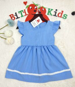 Đầm bé gáiváy trẻ em BITIKIDS  cánh tiên siêu yêu vải Linen size 0-8 tuổi.