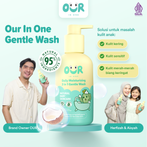 Our In One Sabun Bayi 3 in1 Hair & Body Wash - Lembut Alami Aman untuk Newborn & Kulit Sensitif