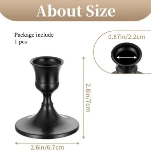 MUSASI 1/3pcs Vintage Elegant Tabletop Candle Holders Metal and Aluminum Home and Hotel Decoration Candlestick Holder Modern Candle Stand Suitable for Wedding Anniversary