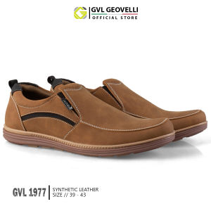 Gvl Geovelli Sepatu Casual Pria Belazo 1977 Natural Tan Kerja Formal Model Kekinian 39-43
