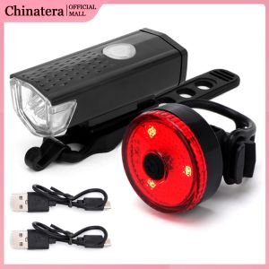 Bike Tail Light & Headlight Cycling Tail Lamp Waterproof Bicycle Safe Light LED Riding Warning Light for Outdoor Cycling