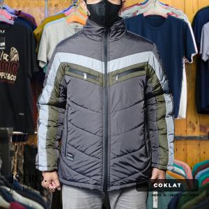 Jstro Jaket Pria Windbreaker Kembung Brown Green