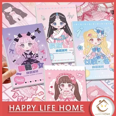 Buku stiker dress up princess ganti kostum lucu sticker change make up cute girl/Mainan edukasi ganti baju anak perempuan