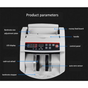 Money Counter Machine With Detector Fake Money Detector Banknote Bill Counter UVMG Multi Currency Counting Machine LCD Display value money counting machine Money Bill counter Total Value Mix Counting Machine for Financial Bills Banks Supermarket Store