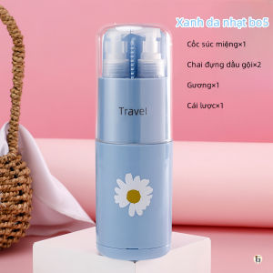 Bộ hộp đựng bàn chải du lịch hộp đựng dụng cụ 5 trong 1 dễ mang theo