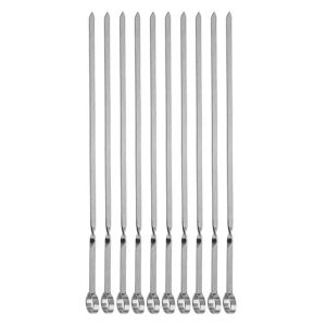 10Pcs Stainless Steel BBQ Skewer Sticks Reusable Grill Fork Outdoor Camping Party Reusable Barbecue Tools Set