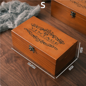 AMHIVE กล่องเครื่องประดับ ลังไม้ กล่องไม้ ที่เก็บเครื่องประดับ กันน้ำและกันฝุ่น ทำกล่องใส่ของ กล่องของขวัญ