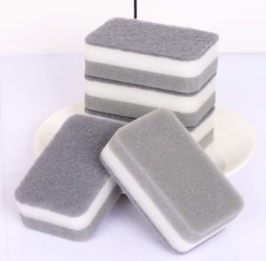 Dishwashing sponge high-density sponge scouring pad kitchen decontamination cleaning magic wipe off-white