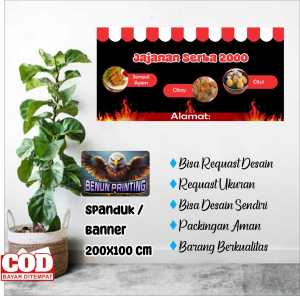 Spanduk Banner Serba 2000 200X100 Cm Bisa Request Desain