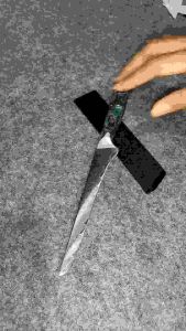 วัสดุใบมีดเหล็กดามัสกัส 67 ชั้น แกนกลาง VGIO ด้ามจับ หอยเป่าฮื้อ บริเวณตั้งแต่ 6 วัสดุใบมีดเหล็กดามัสกัส