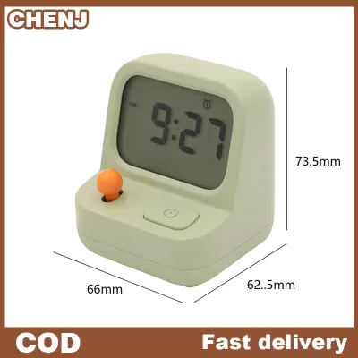 CHENJ Đồng hồ báo thức snooze đồng hồ kỹ thuật số mới lạ im lặng bảng đồng hồ hoạt hình hình đồng hồ báo thức im lặng không đánh dấu cho trẻ em Đồng hồ bàn