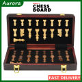Luxury Magnetic Chess Set Traditional Wooden Folding Chess board Handwork Solid Wood Portable Chess Game. 
