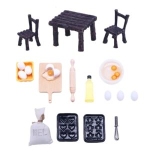 Whisk mô hình NƯỚNG TRỨNG dollhouses bàn bếp ghế thực tế Playset cửa NƯỚNG TRỨNG mô hình cho niềm vui sáng tạo