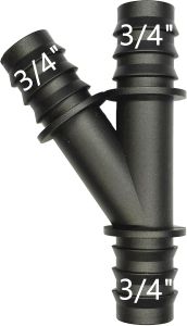 3/4" Y-Joint FittingRadiator Coolant Hose 3-Way Connector Heater Tee