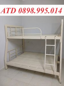Giường tầng sắt hộp 1m4/1m6 dài 2m - giường hộp 4x8 chắc chắn y hình thực tế giao nhanh tphcm bình dương