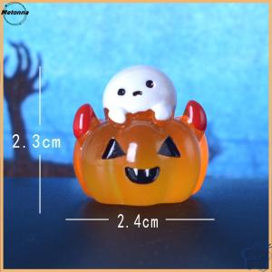 Follow Get More【Metonna】 New Halloween Owl Ghost Night Luminous Series Micro Landscape Small Ornament For Halloween Decorations Home Desk Decor