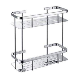 Kệ ngang nhà tắm nhà bếp hàng loại 1 dày chất liêu 100% SUS Inox 304 hai tầng cao cao cấp sáng bóng bền đẹp