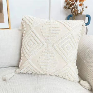 Morocco Vỏ Gối Tufted Boho Vỏ Gối Ném Thoải Mái Tua Rua Dệt Thoi Vỏ Gối Mềm Trang Trí Dành Cho Giường Đi Văng Sofa Trang Trí Nhà Phong Cách Bohemian Phòng Khách